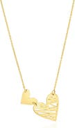 The Lovery Fine Jewelry Double Woven Heart Necklace