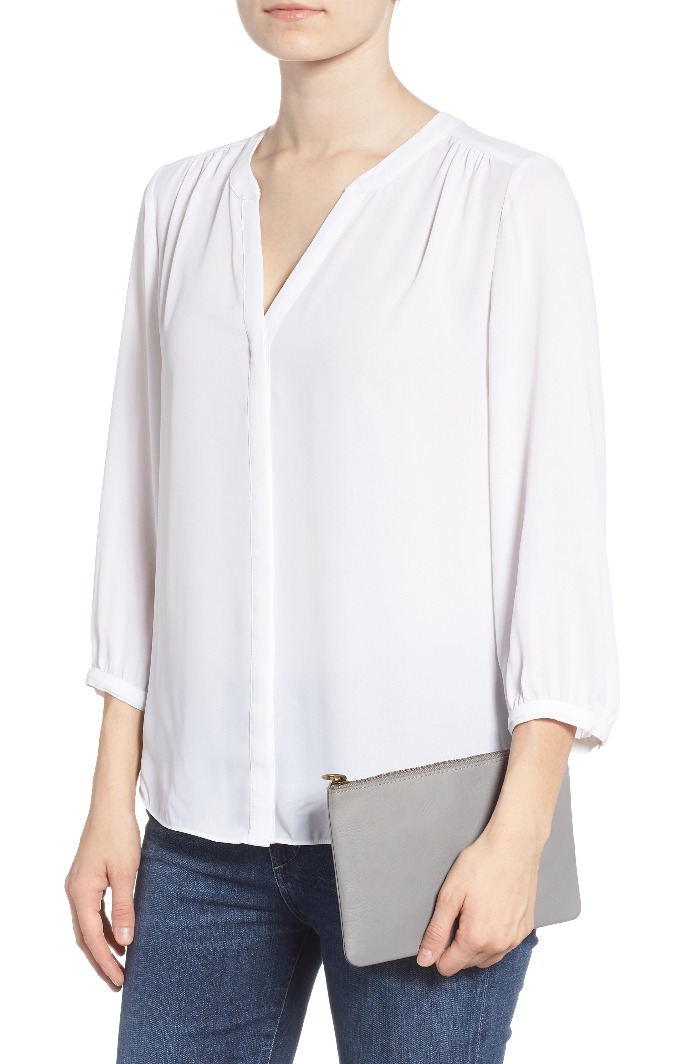 Madewell The Leather Pouch Clutch, Alternate, color, 