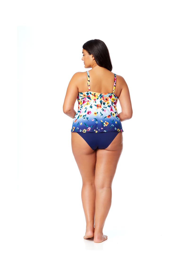 Women's Plus Riviera Floral Easy Triangle Tankini Swim Top, Alternate, color, Gradient Floral