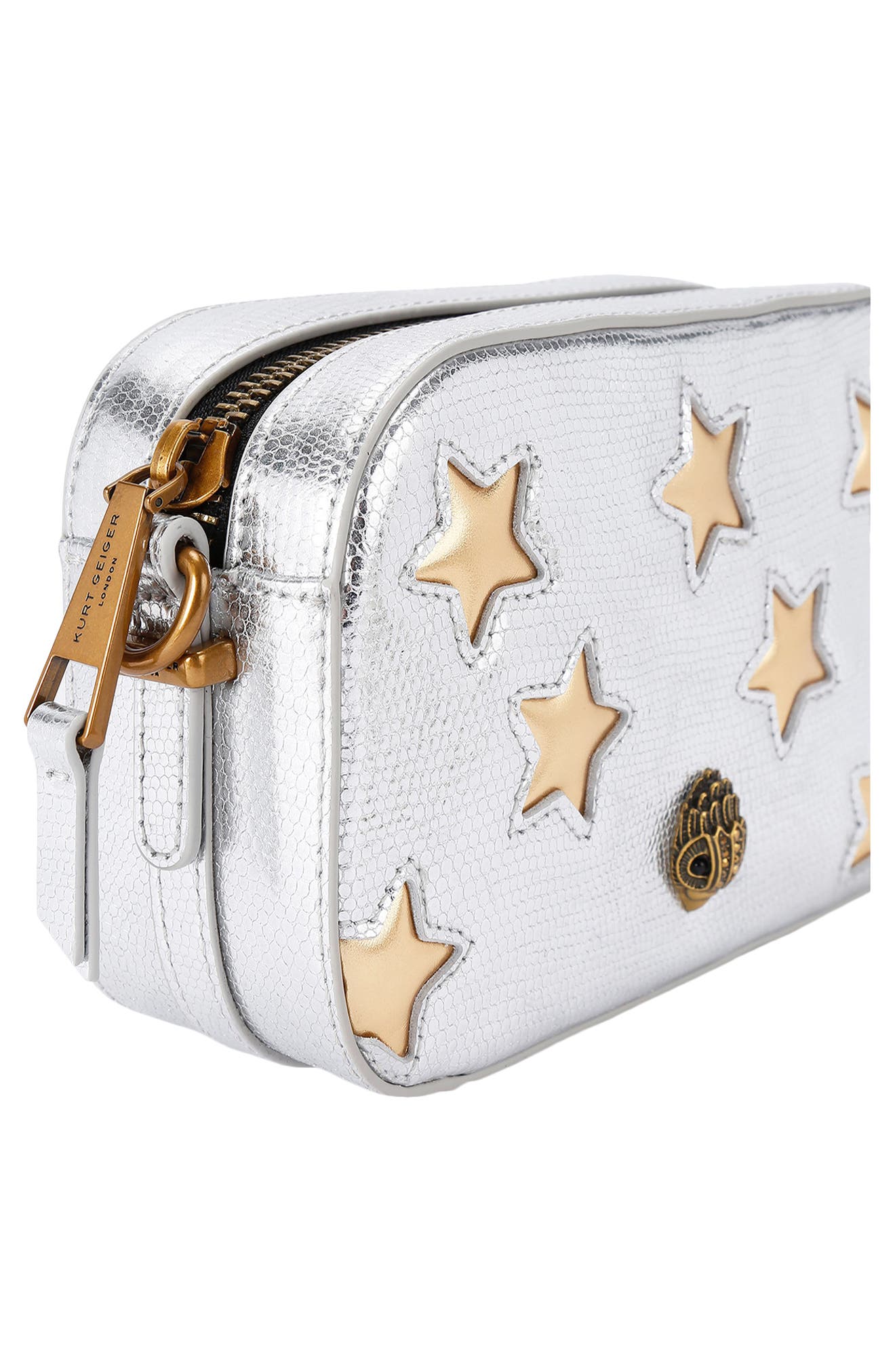 Kurt Geiger London Small Kensington Star Leather Camera Bag, Alternate, color, 