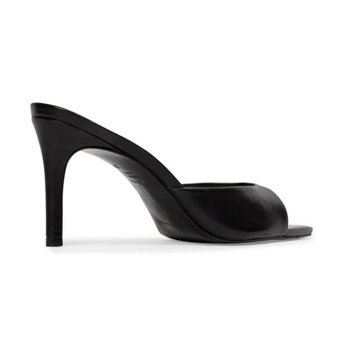 Black Suede Studio Brea 80 Distressed Leather In Black