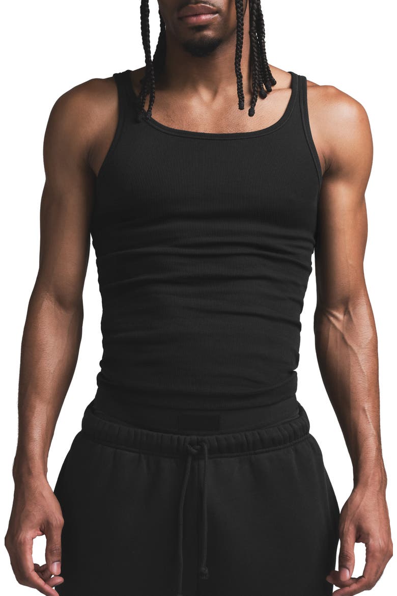 Cotton Rib Tanks 3-Pack, Main, color, ONYX