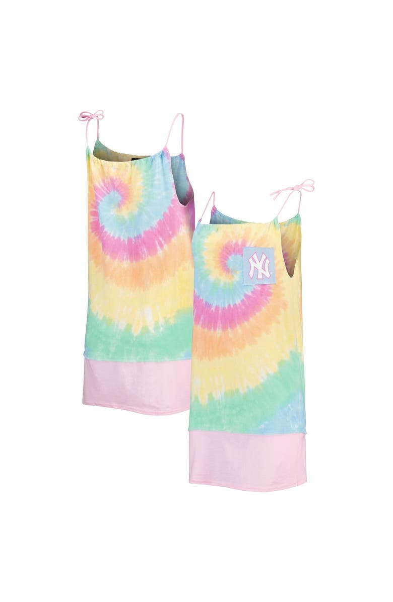 REFRIED APPAREL Women's Refried Apparel New York Yankees Tie-Dye Tank Dress, Main, color, White