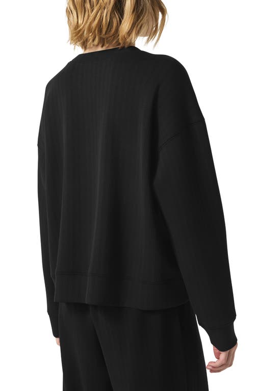 Splendid X Cellajaneblog Oversize Rib Scuba Sweatshirt In Black