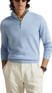 Polo Ralph Lauren Mock Neck Cotton Quarter Zip Sweater