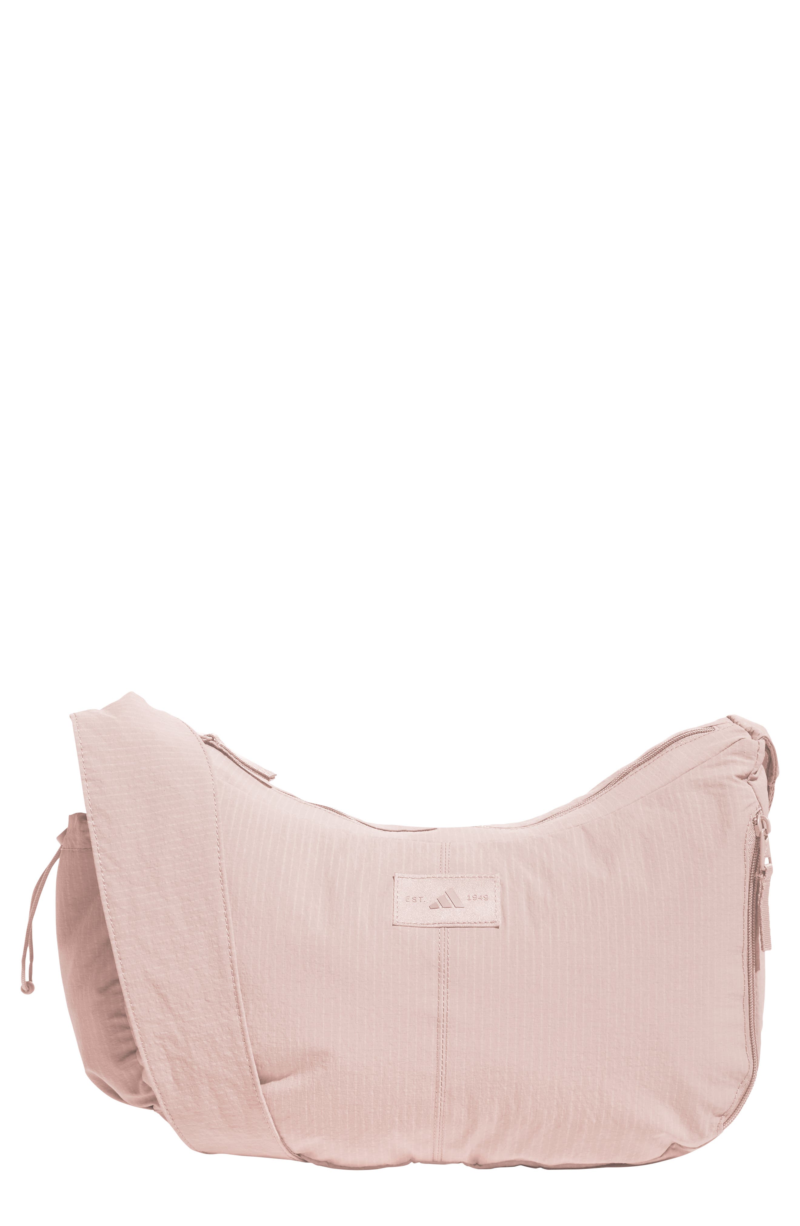 adidas Crescent Crossbody Bag, Main, color, Blush Pink