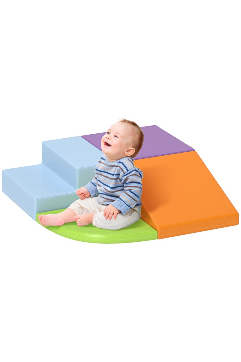 Foam Play Set for Toddlers, Easy-to-clean Soft & Safe Climbing Set, Main, color, Assorted