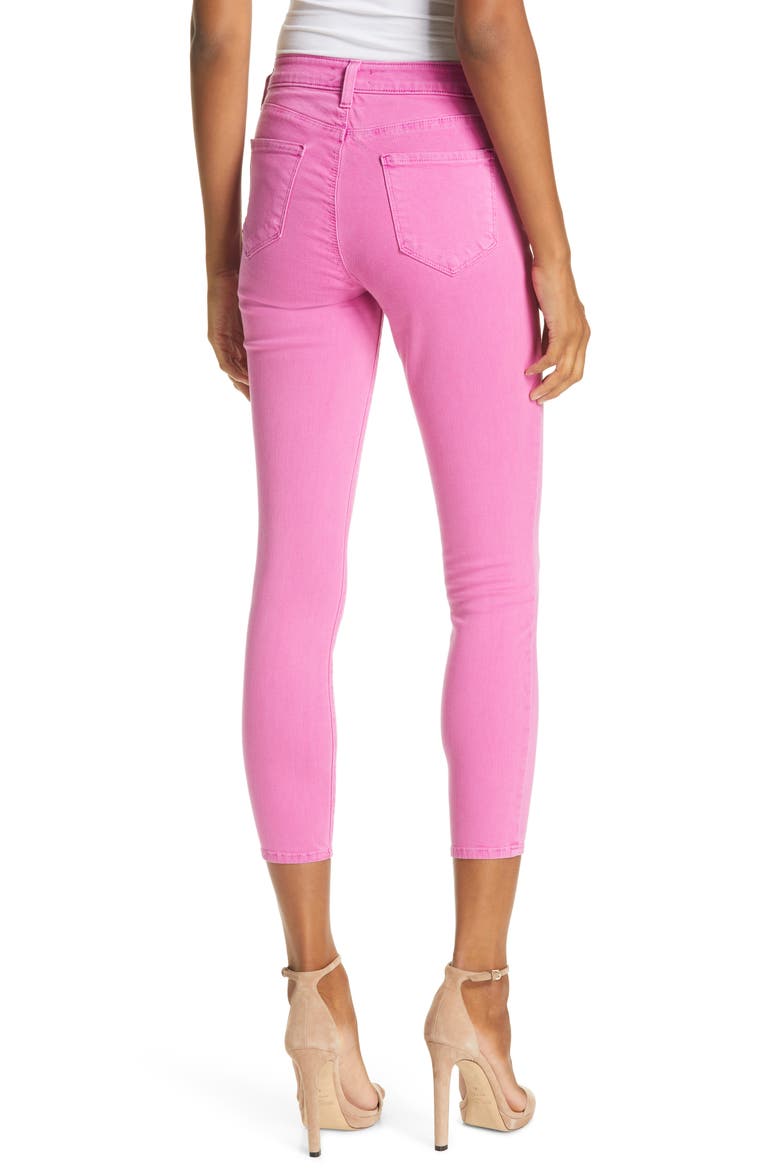 High Waist Skinny Ankle Jeans, Alternate, color, POSEY