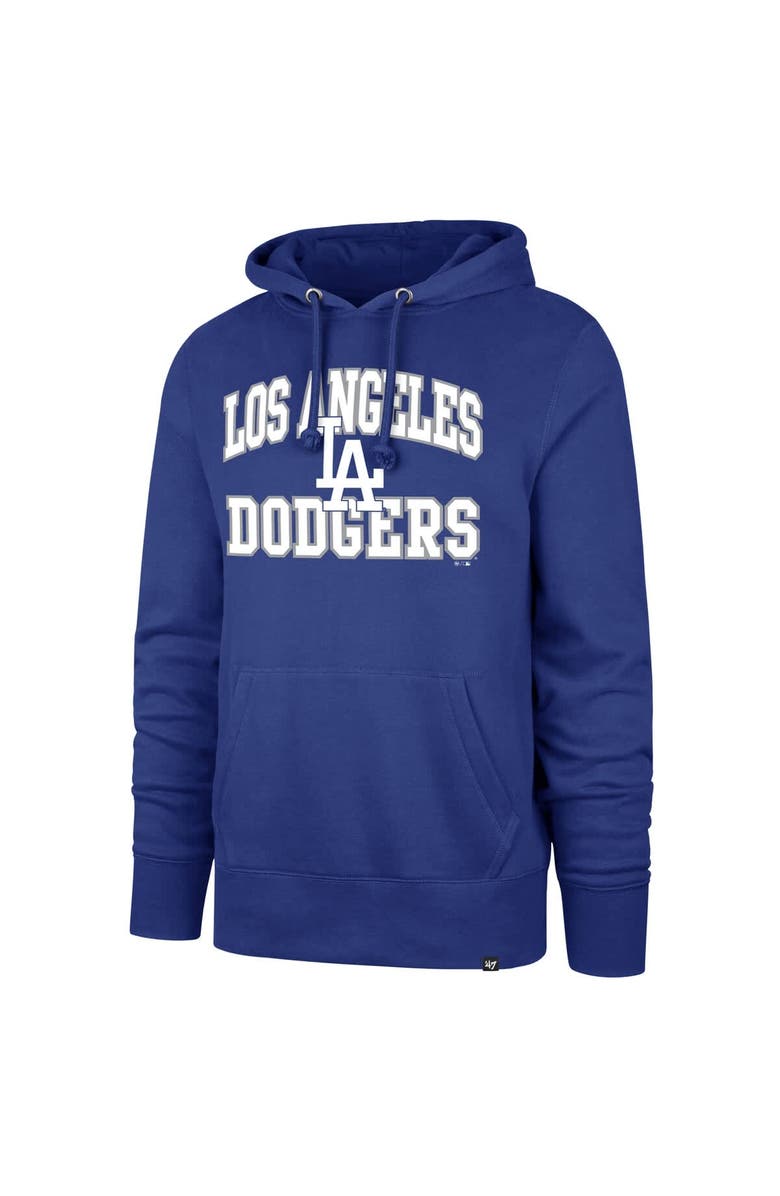 '47 Men's '47  Royal Los Angeles Dodgers Velocity Headline Pullover Hoodie, Alternate, color, 