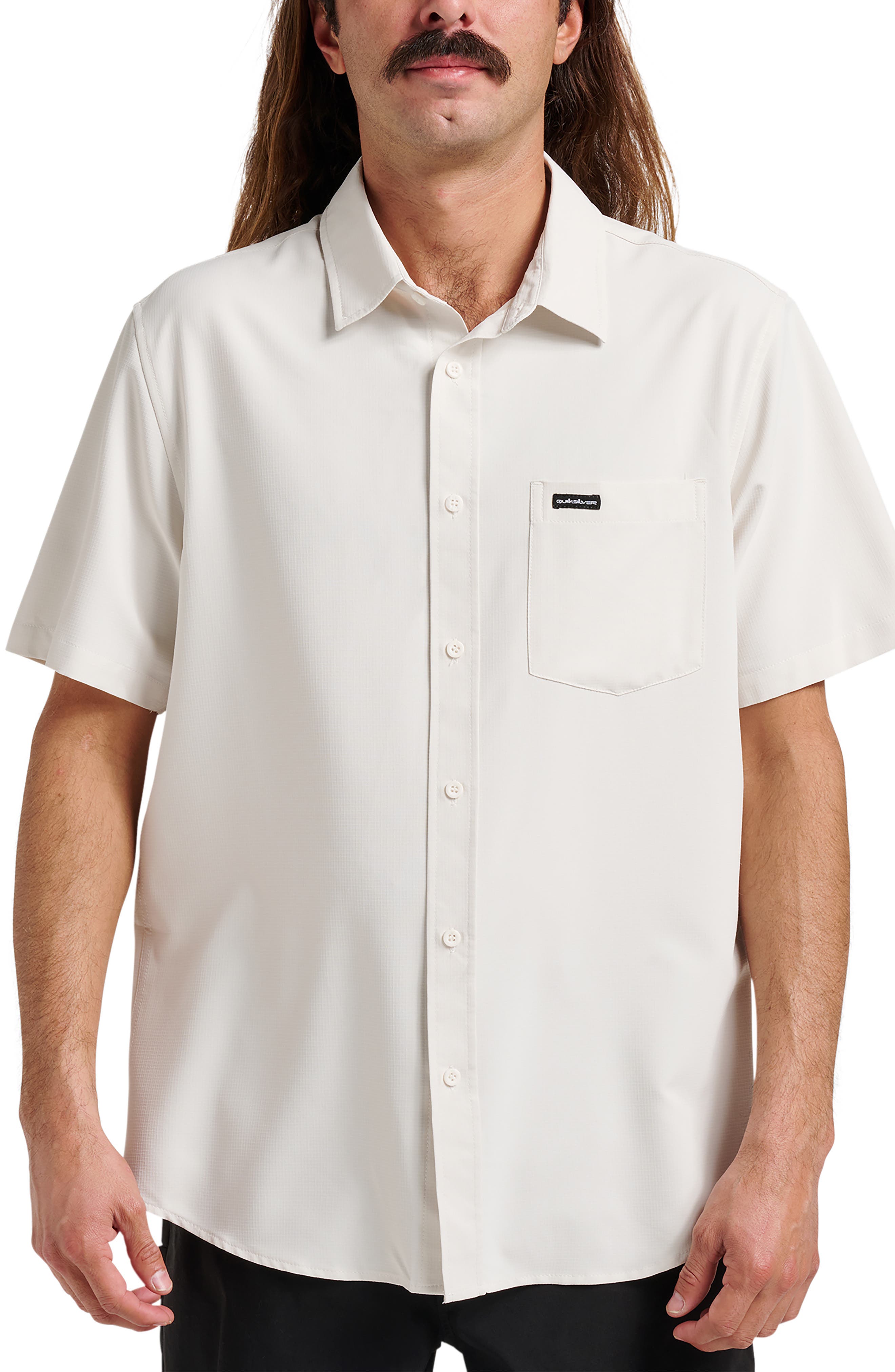 Quiksilver Allport Classic Short Sleeve Performance Button-Up Shirt