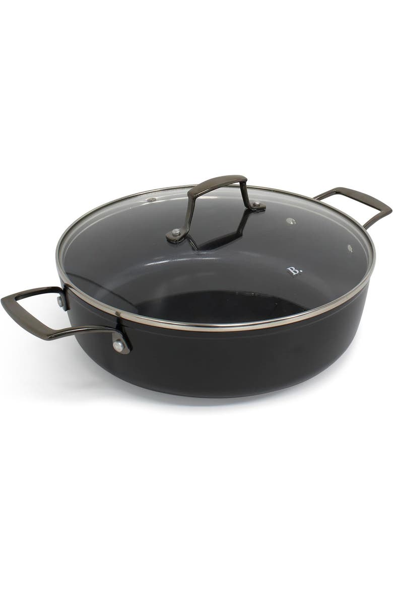 11 inch Saute Pan with Lid, Main, color, Black