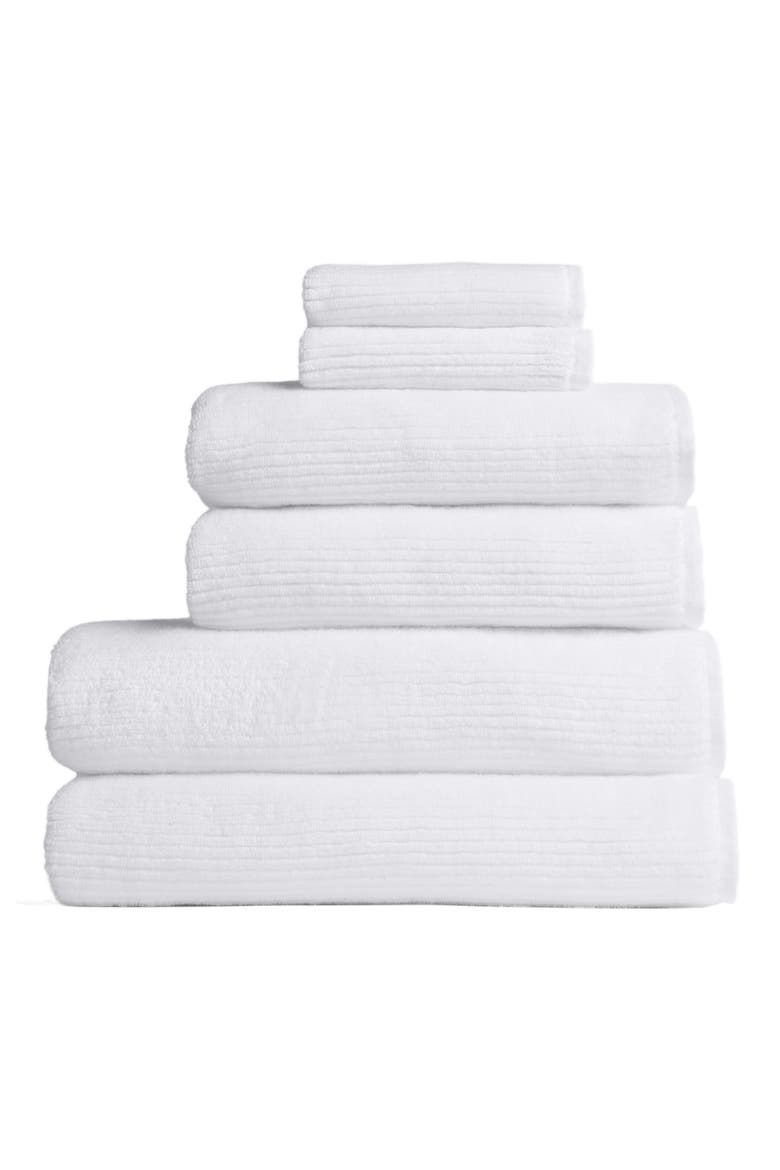 Soft Rib Bath Essentials (Nordstrom Exclusive), Main, color, WHITE