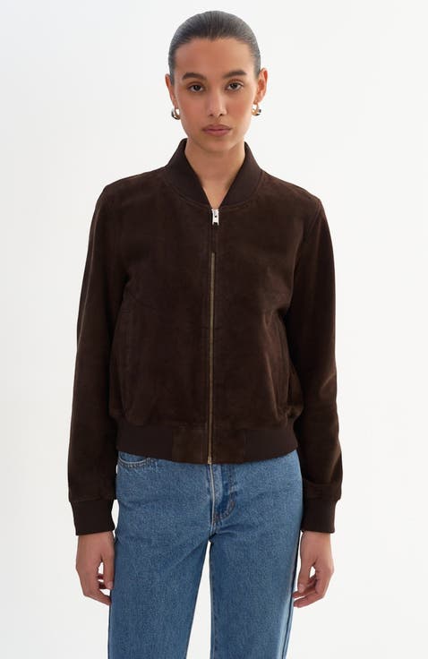 KEATON | Suede Bomber Jacket