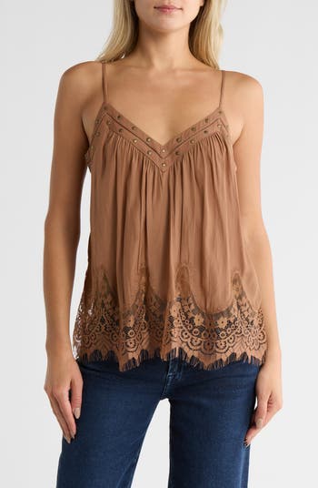 edit for lulu ♡ lace trim camisole Ramy Brook Cesca Lace Trim Camisole | Nordstromrack