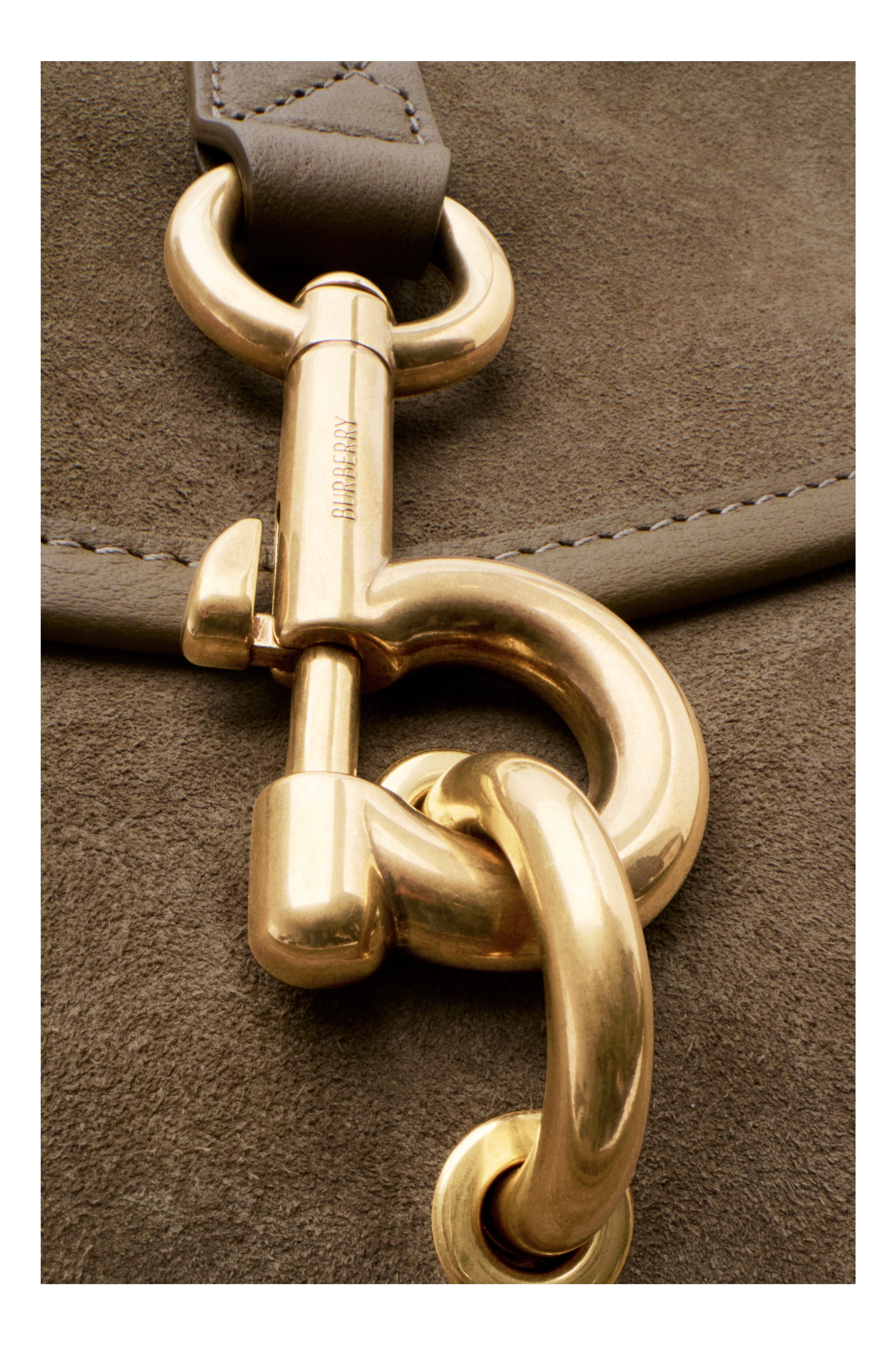 Burberry Small B Clip Messenger Bag, Alternate, color, Sweep