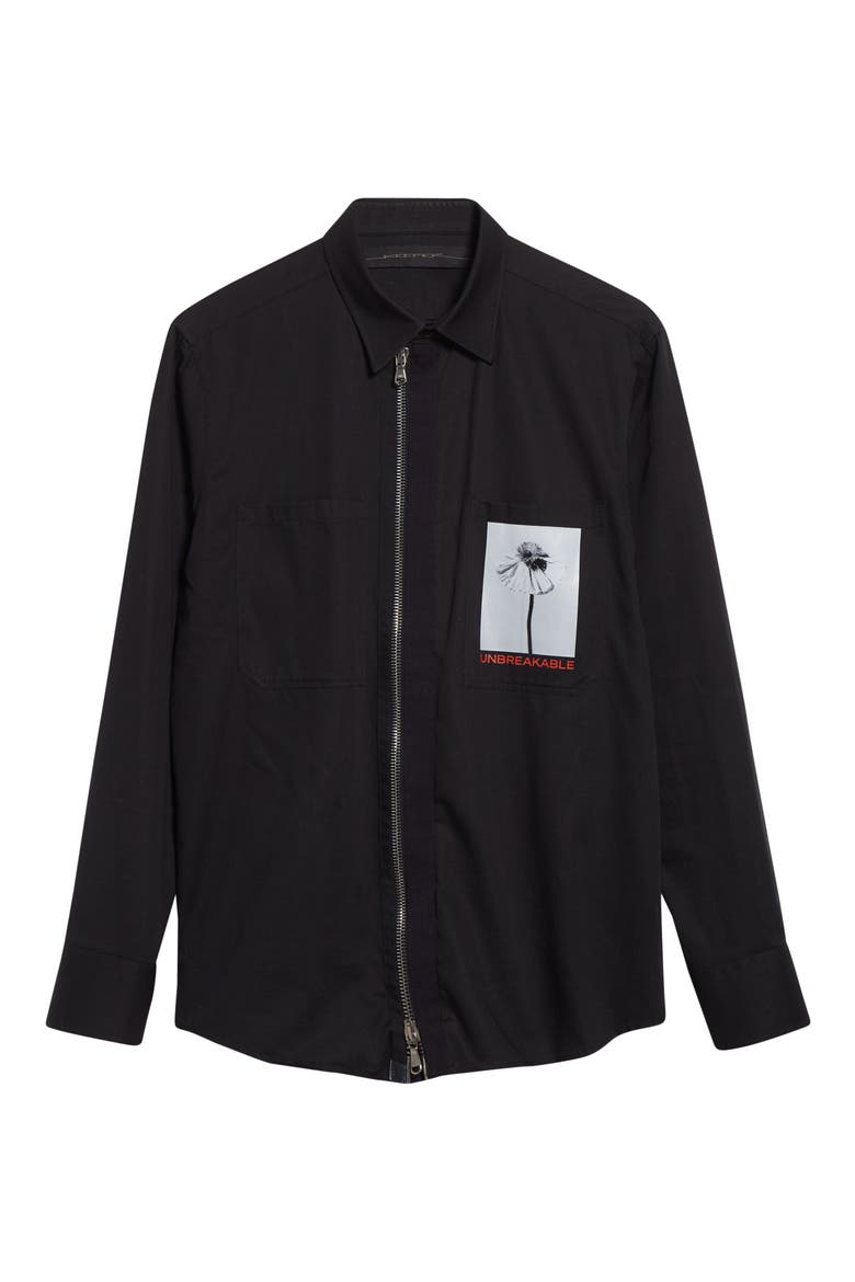 Stabb Unbreakable Zip Shirt, Alternate, color, BLACK