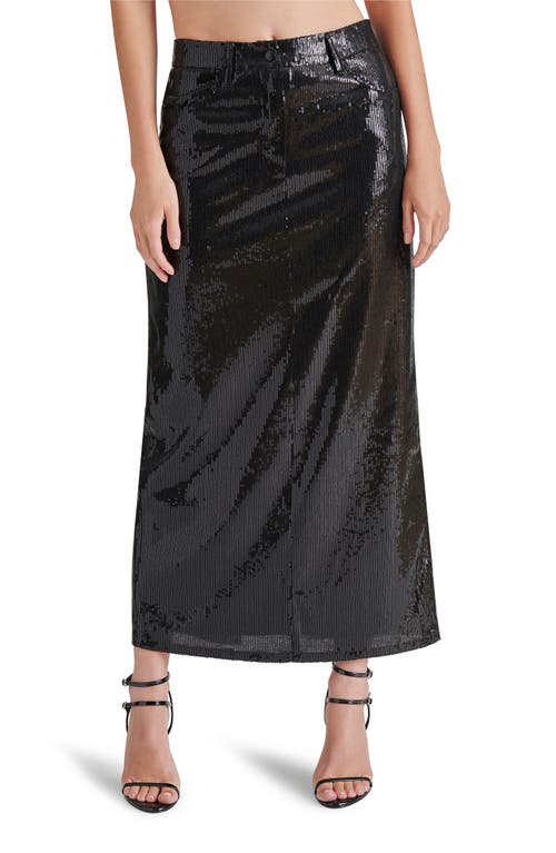 Steve Madden Reid Sequin Maxi Skirt In Black