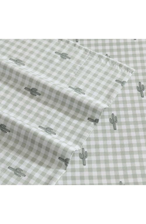 Wrangler Cactus Gingham Sheet Set In Green