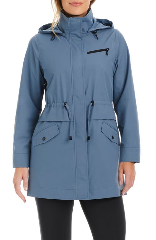 Vince Camuto Water Resistant Hooded Jacket In Slate Blue
