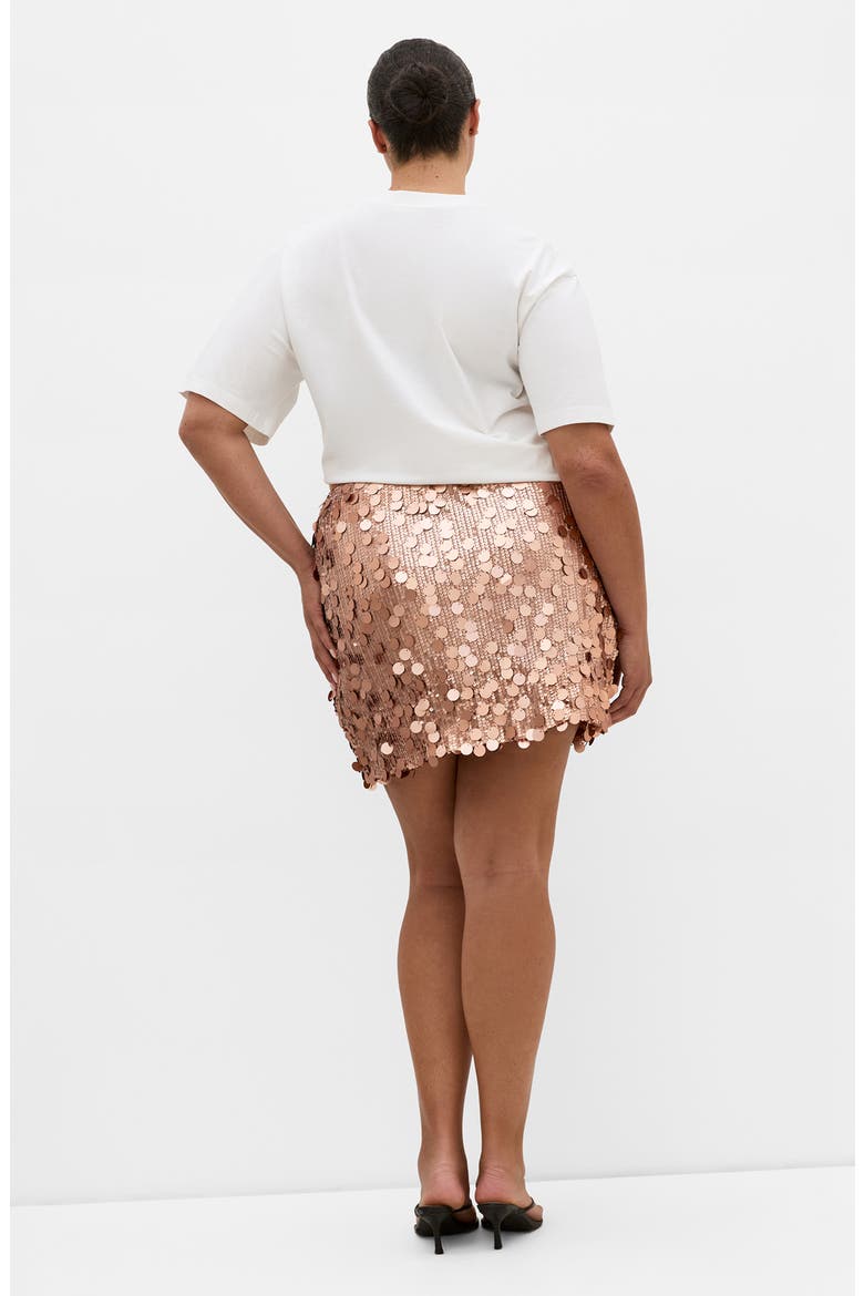 Adorn Paillette Miniskirt, Alternate, color, BRONZE GODDESS
