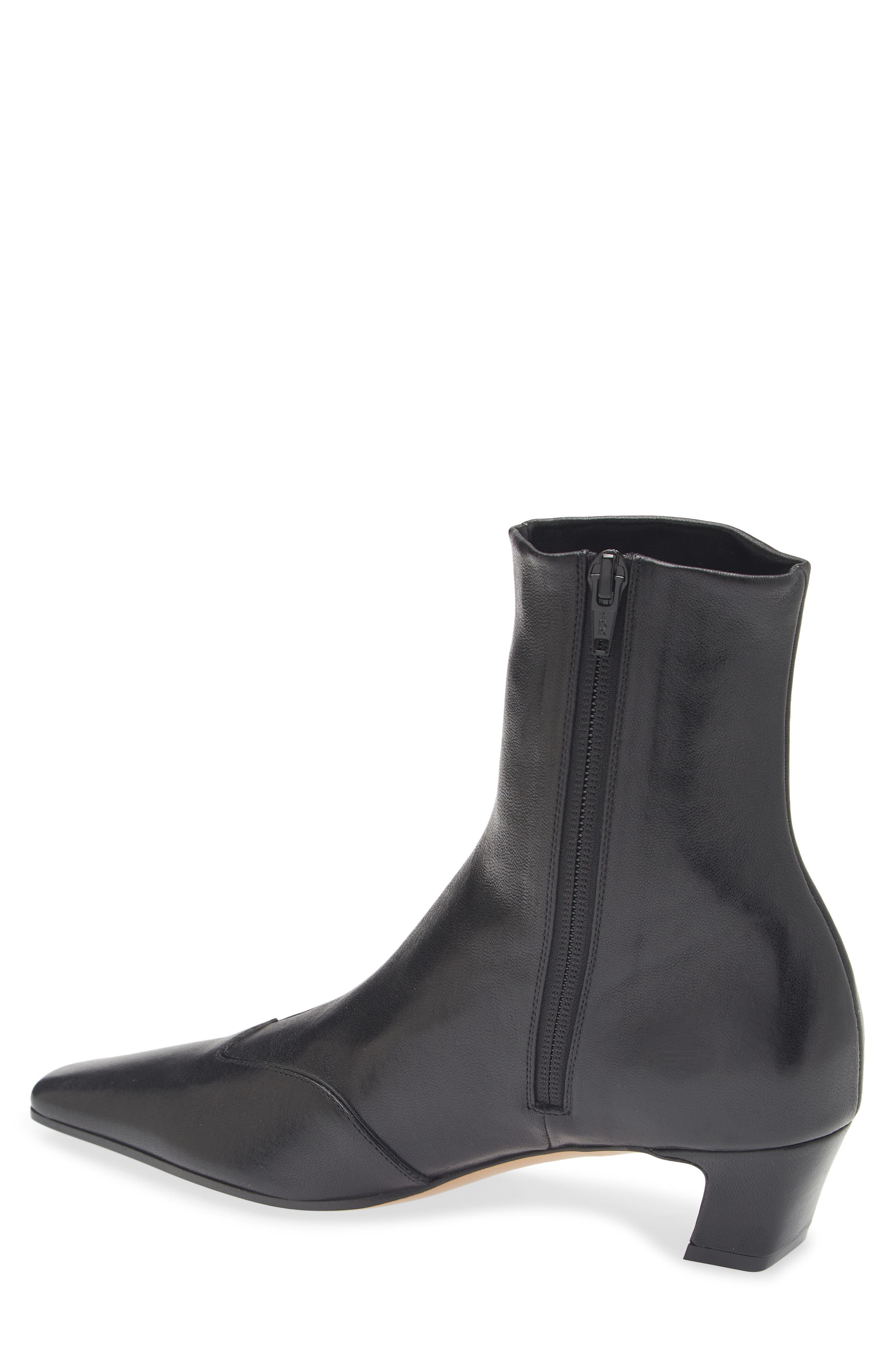 Khaite Nevada Square Toe Bootie, Alternate, color, Black