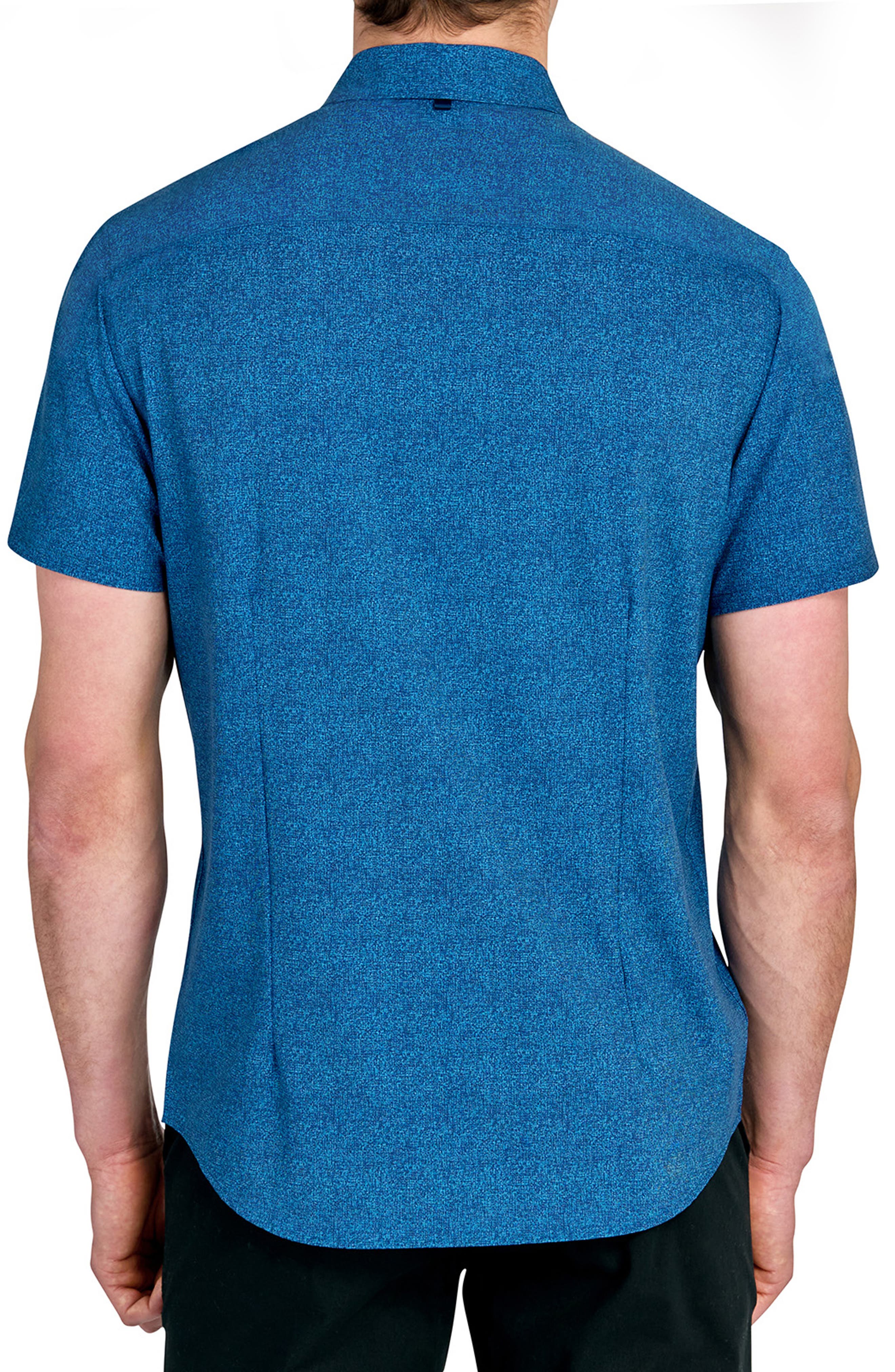 Trim Fit Short Sleeve Performance Button-Up Shirt - image 2