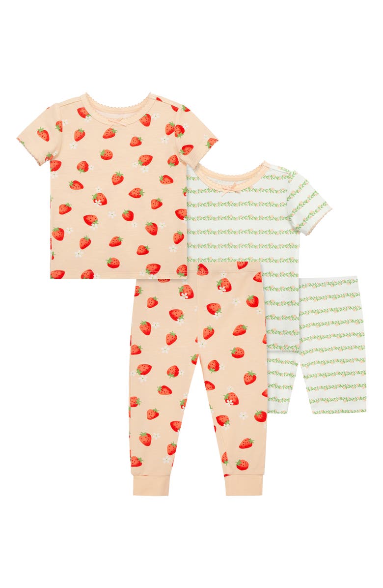 Little Me 4-Piece Pajamas, Main, color,