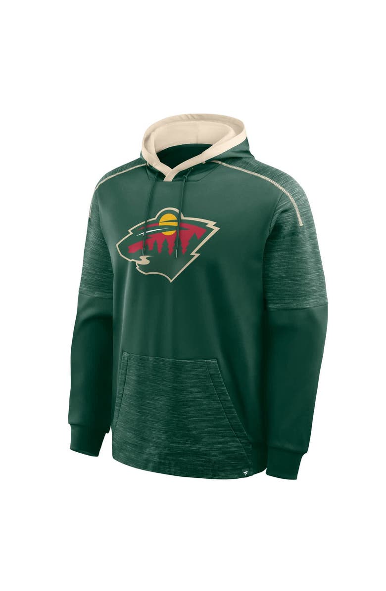 FANATICS Men
s Fanatics Green Minnesota Wild Goaltender Defender Pullover Hoodie, Alternate, color, Green