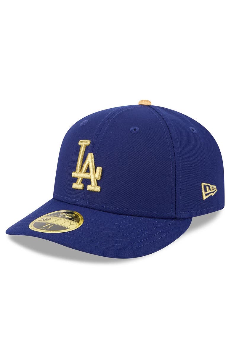 New Era Men's New Era Royal Los Angeles Dodgers 2025 Gold Collection Low Profile 59FIFTY Fitted Hat, Alternate, color,