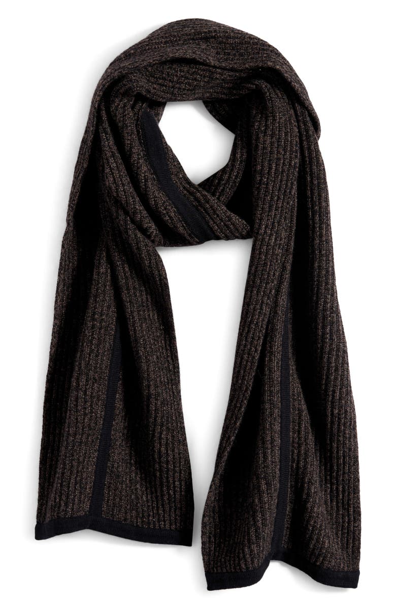 rag & bone Jensen Cashmere Scarf, Main, color, Black Multi