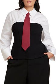 ELOQUII Bustier Button Up Twofer