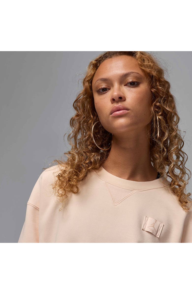 Jordan Flight Fleece Crewneck Sweatshirt, Alternate, color, Guava Ice