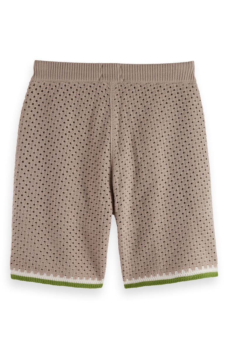 Scotch & Soda Tie Waist Crochet Shorts, Alternate, color, Highway Grey