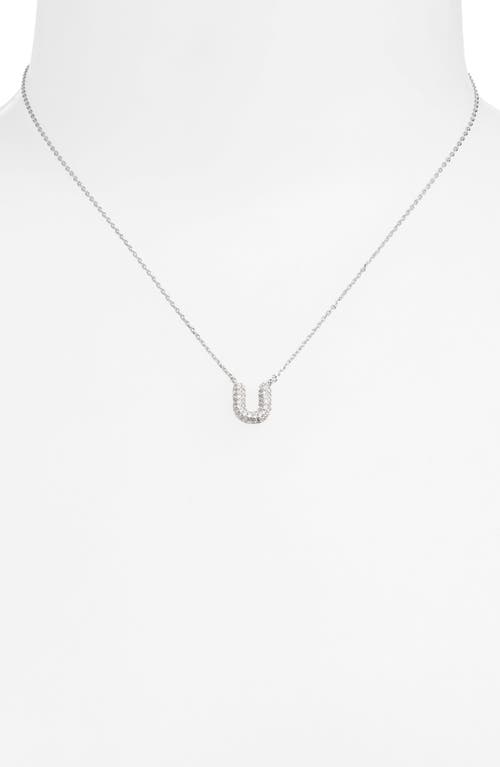 Leith Cubic Zirconia Initial Pendant Necklace