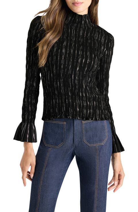 Cooper Metallic Smocked Top