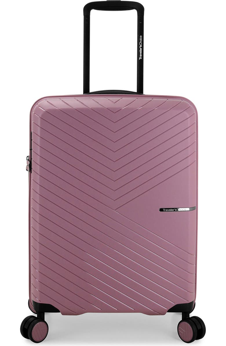 TRAVELERS CHOICE Vale 22" Hardshell Spinner Suitcase, Main, color,