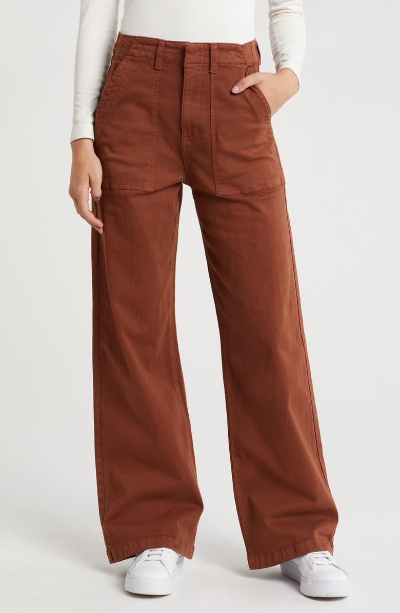 Pistola Nicole Stretch Cotton Wide Leg Pants, Main, color, 