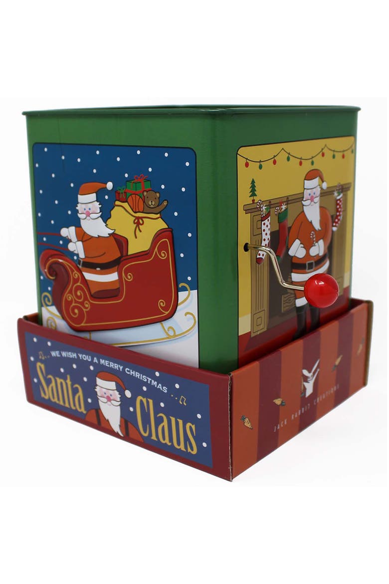 Santa Jack in The Box Toy, Alternate, color, Multicolored