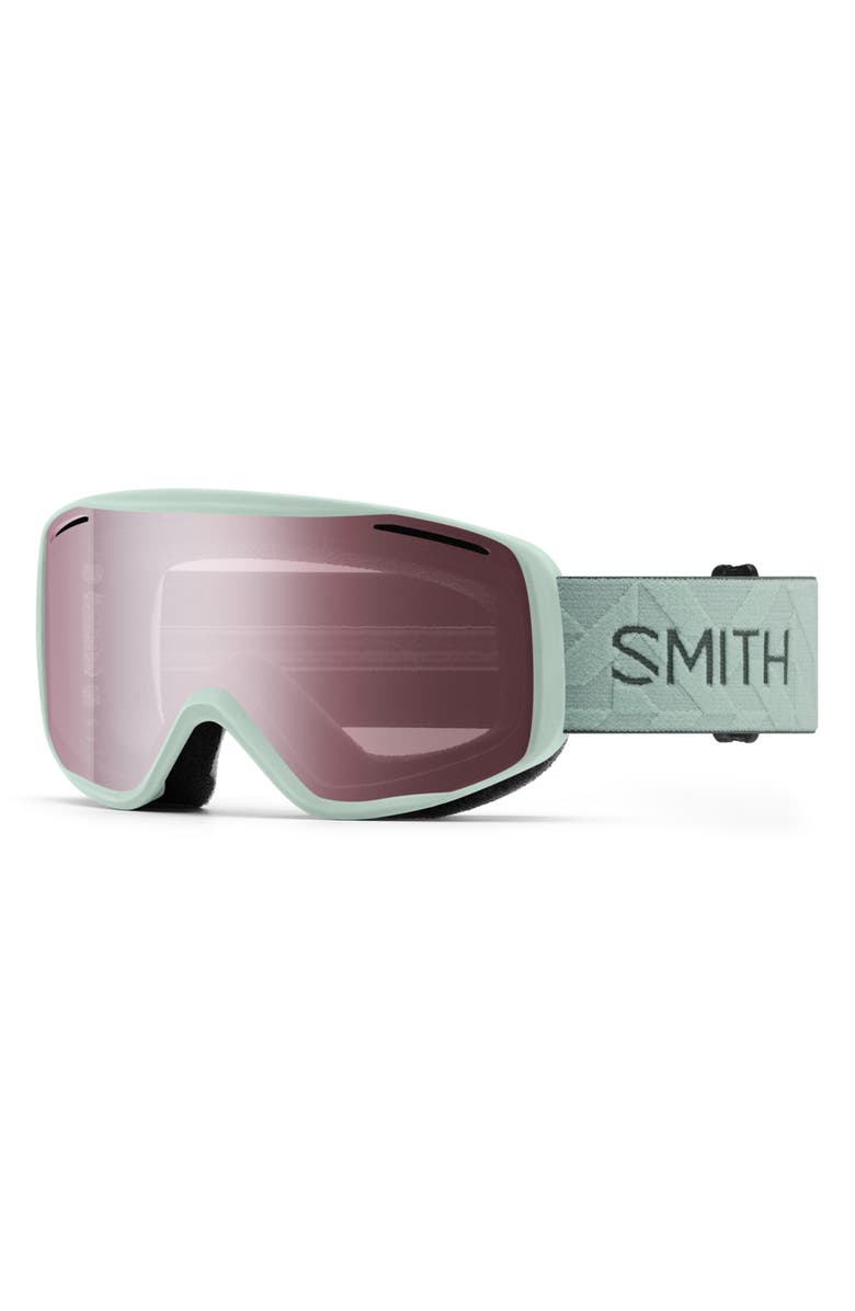 Smith Rally Cylindrical Carbonic-X Small Frame Snow Goggles, Main, color, Alpine Ice / Ignitor Mirror