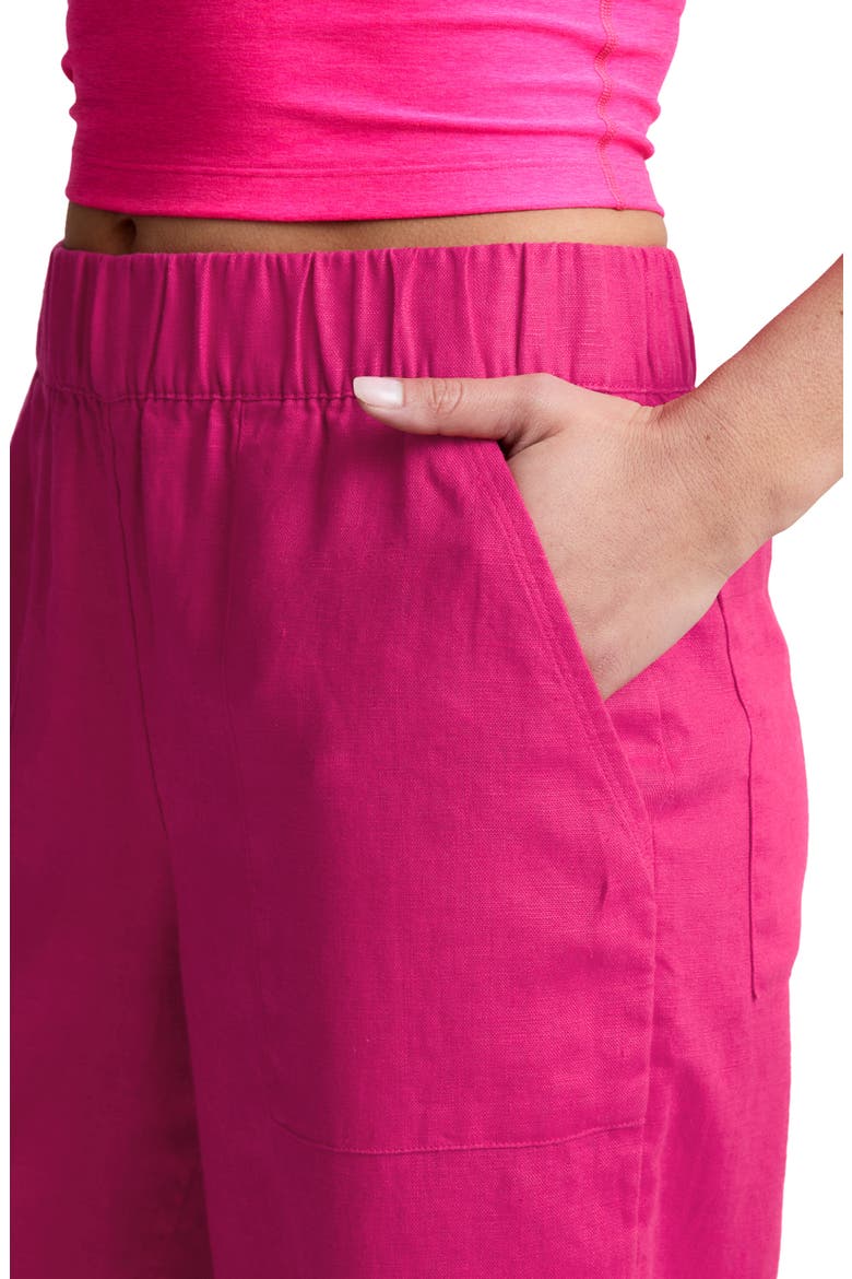 Softwash Wide Leg Linen Pants, Alternate, color, PINK GLOW