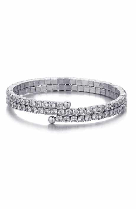 Adornia Crystal Stretch Coil Bracelet