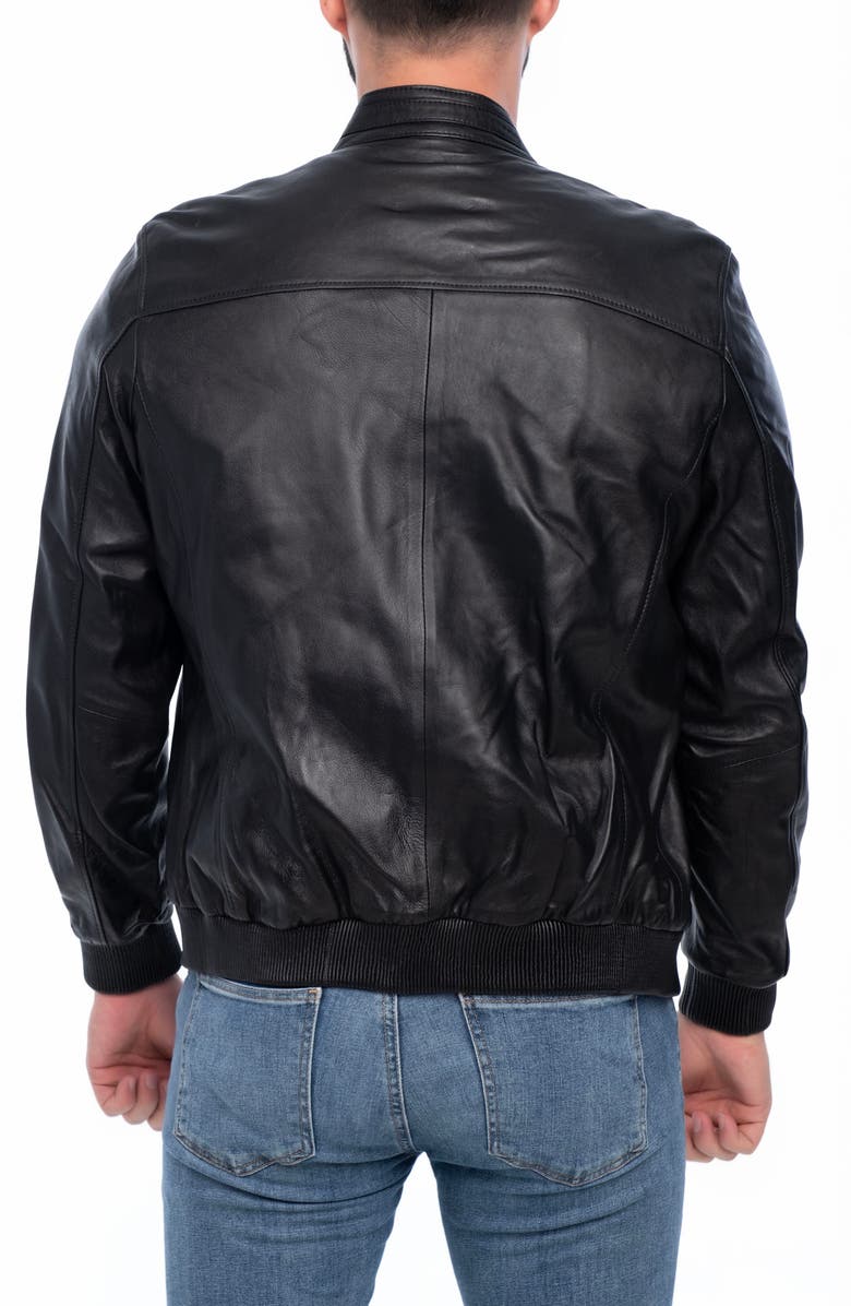 VELLAPAIS Larue Leather Jacket, Alternate, color, Black