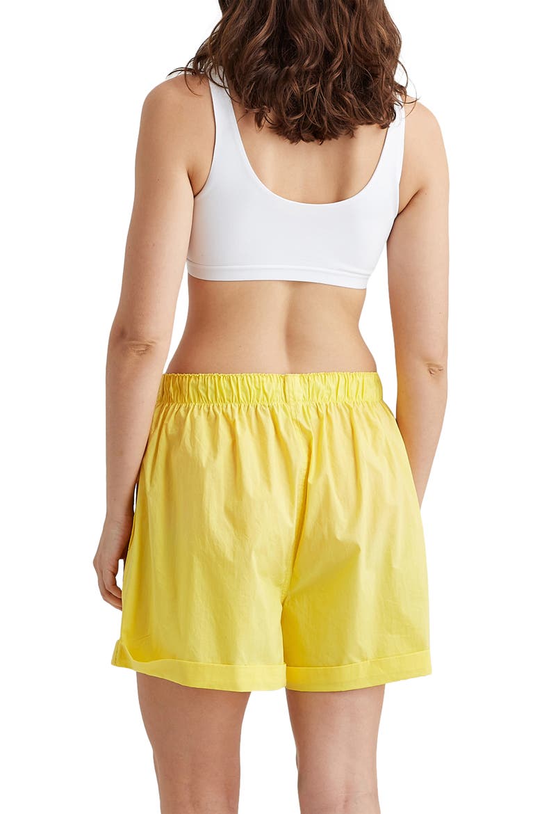 Boyfriend Cotton Boxer Shorts, Alternate, color, LEMON ZEST
