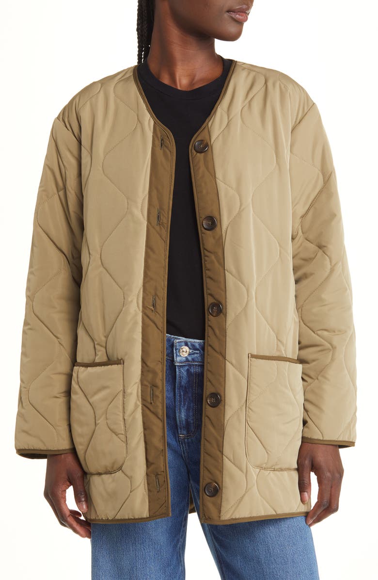 Rails Elin Oversize Quilted Jacket, Main, color, Sage