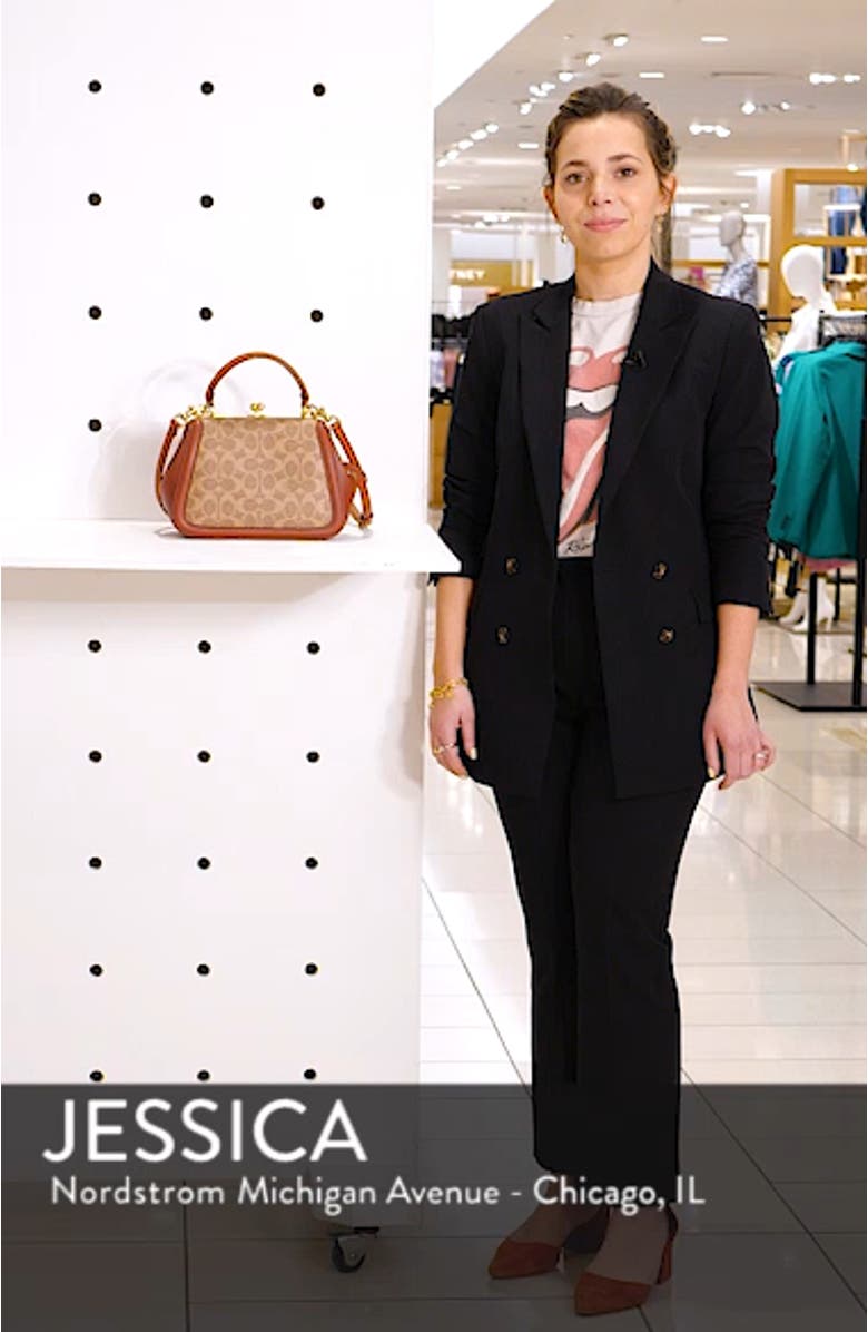 Signature Frame 23 Leather & Canvas Crossbody Bag, sales video thumbnail