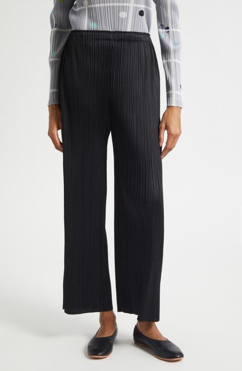 Monthly Color February Pleated Straight Leg Pants