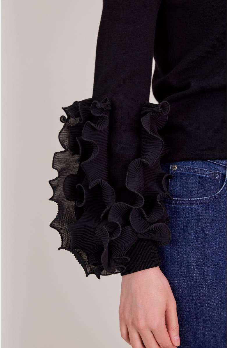 Anne Fontaine Lanka Sweater, Alternate, color, Black