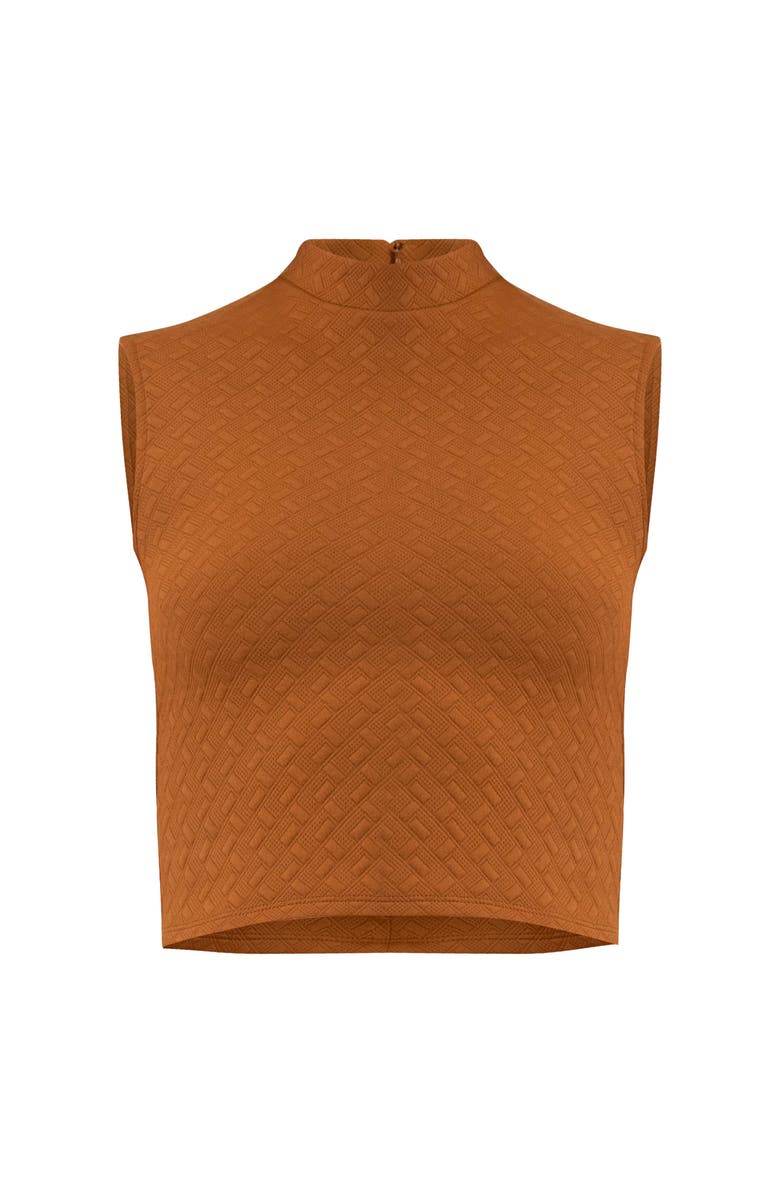 IVONNE Knit Sleeveless Crop Top, Alternate, color, Brown