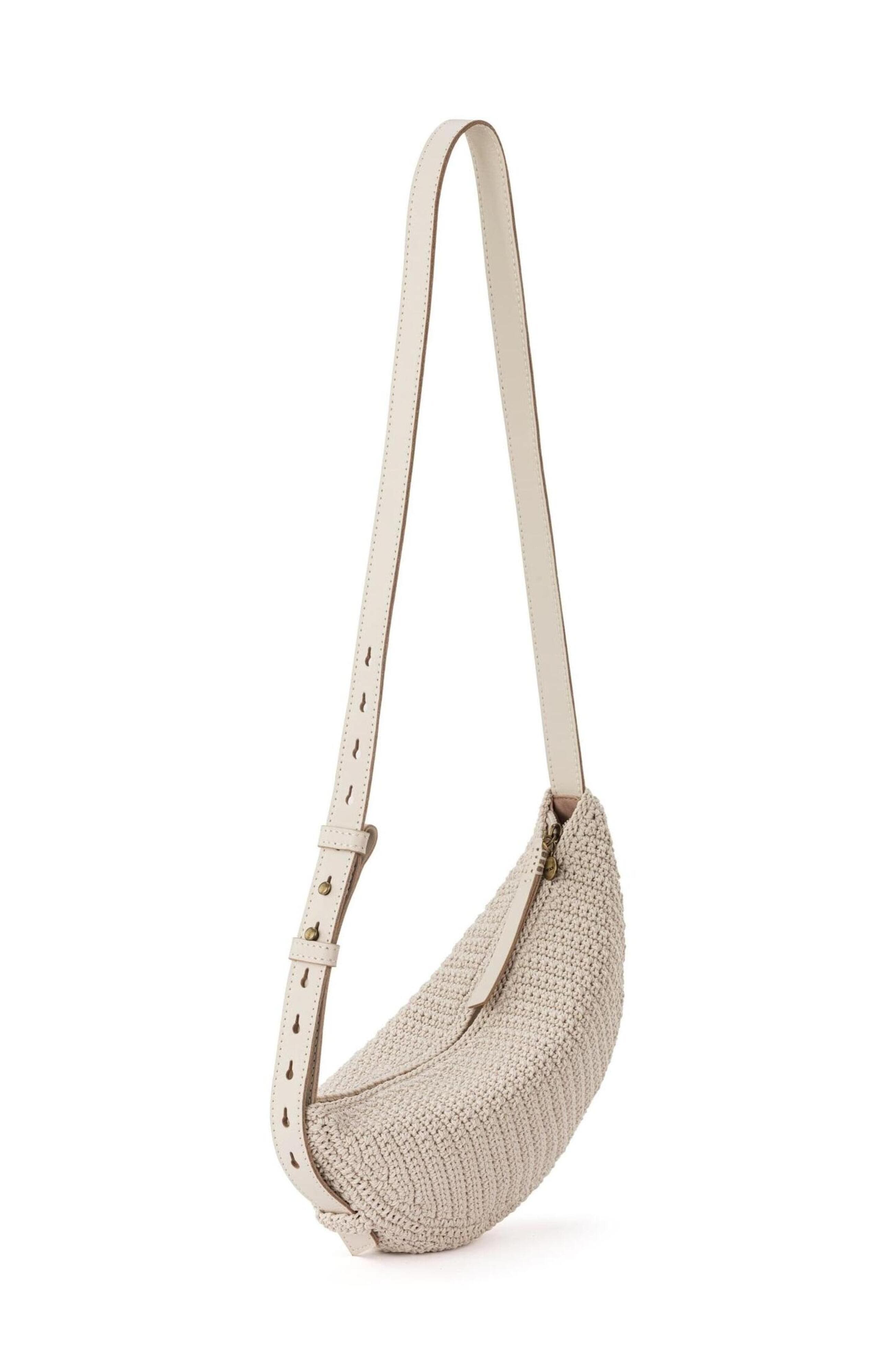 Tess Sling Crochet Bag, Alternate, color, Ecru