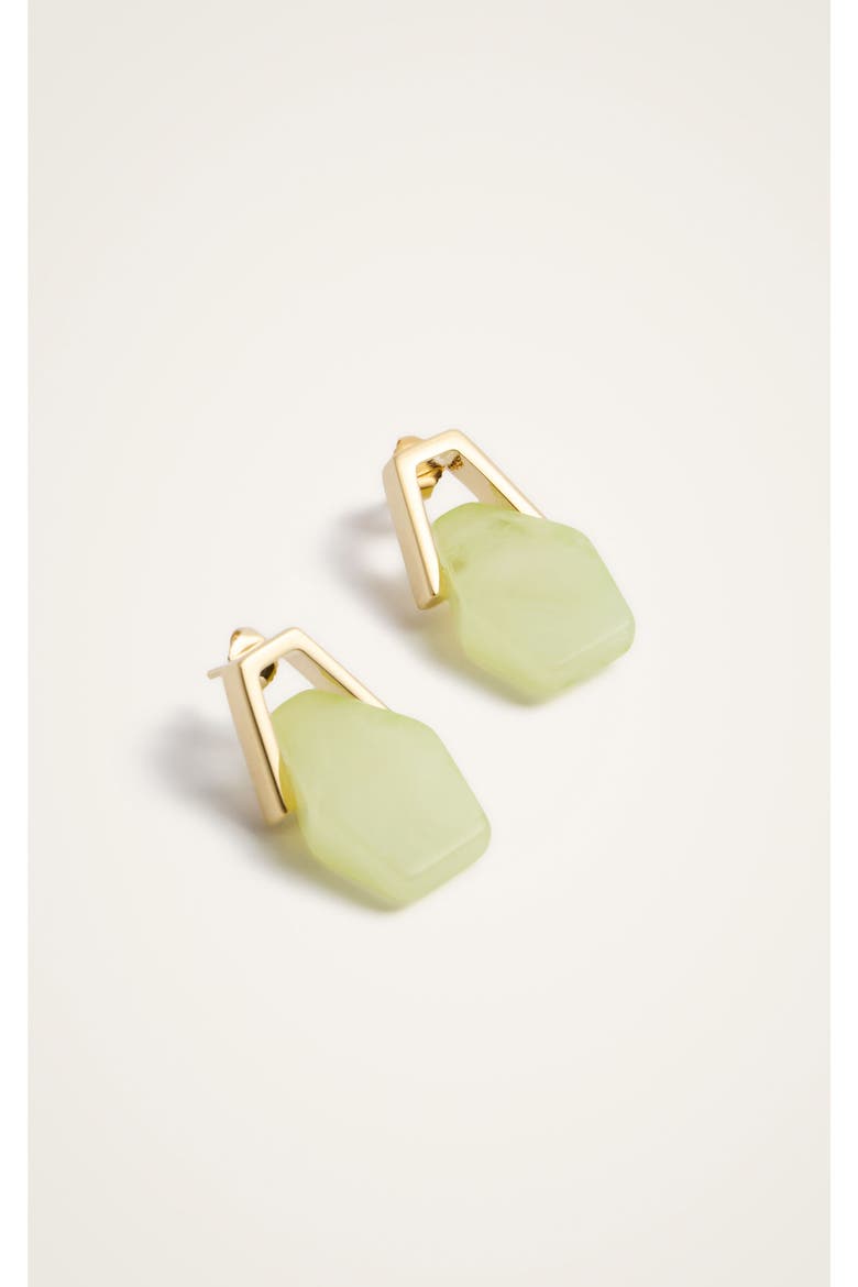 Portal Earrings, Alternate, color, Green